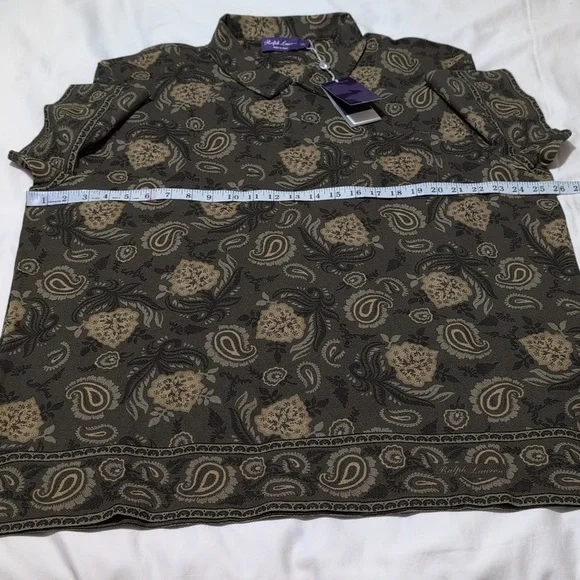 Ralph Lauren Black and Tan Casual Button Down Shirt - Picture 6 of 12